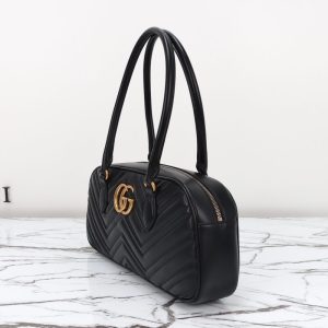 Replica Gucci Marmont Small Top Handle Black 5 Replica Gucci Marmont Small Top Handle Black - 1:1 designer replica handbag