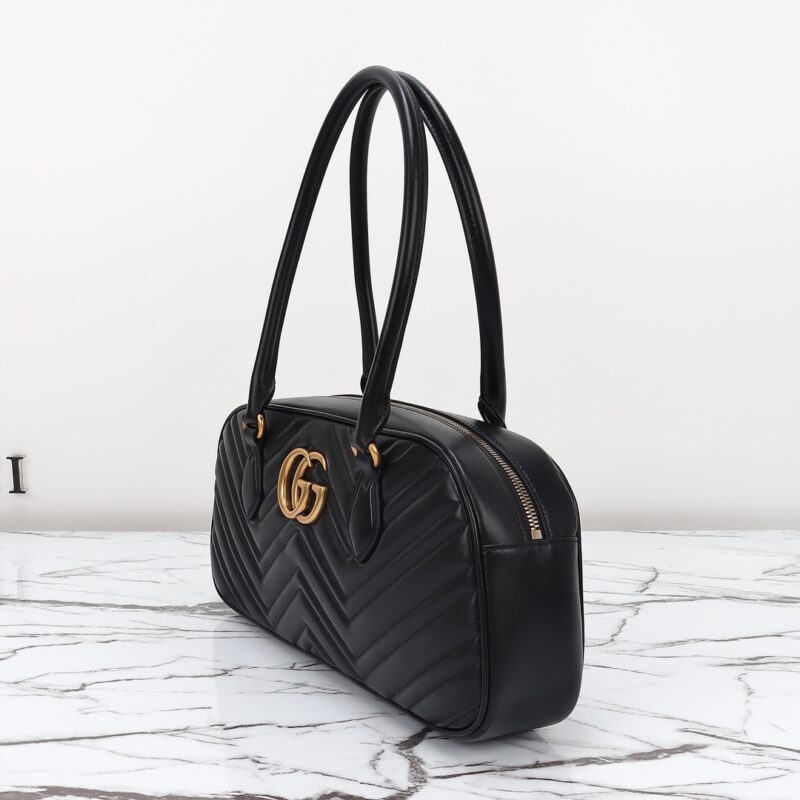 Replica Gucci Marmont Small Top Handle Black 5 Replica Gucci Marmont Small Top Handle Black - 1:1 designer replica handbag