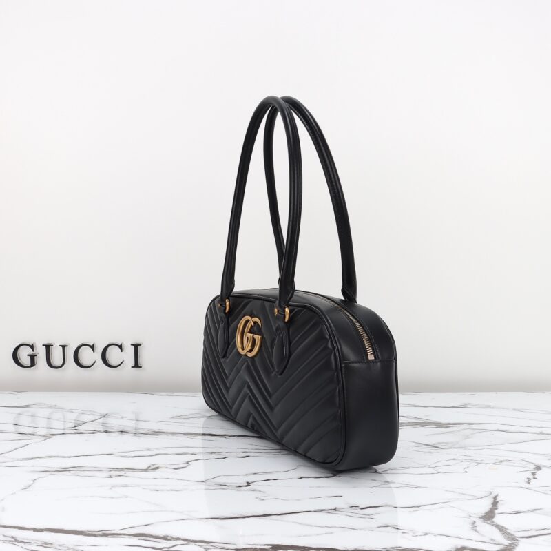 Replica Gucci Marmont Small Top Handle Black 4 Replica Gucci Marmont Small Top Handle Black - ultra-realistic fake designer tote