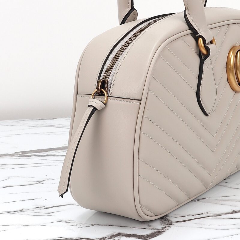 Replica Gucci Marmont Small Top Handle White 8 Replica Gucci Marmont Small Top Handle White - high-end fake designer purse