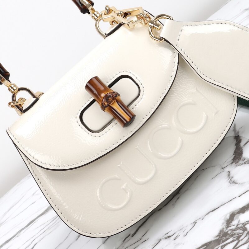 Replica Gucci Bamboo 1947 Patent White 5 Replica Gucci Bamboo 1947 Patent White - top-rated replica designer bag