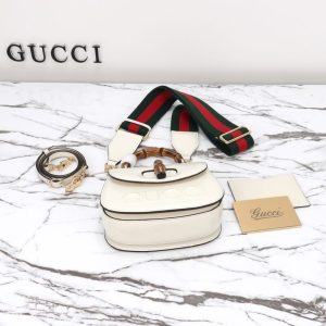 Replica Gucci Bamboo 1947 Patent White 8 Replica Gucci Bamboo 1947 Patent White - high-accuracy replica luxury purse