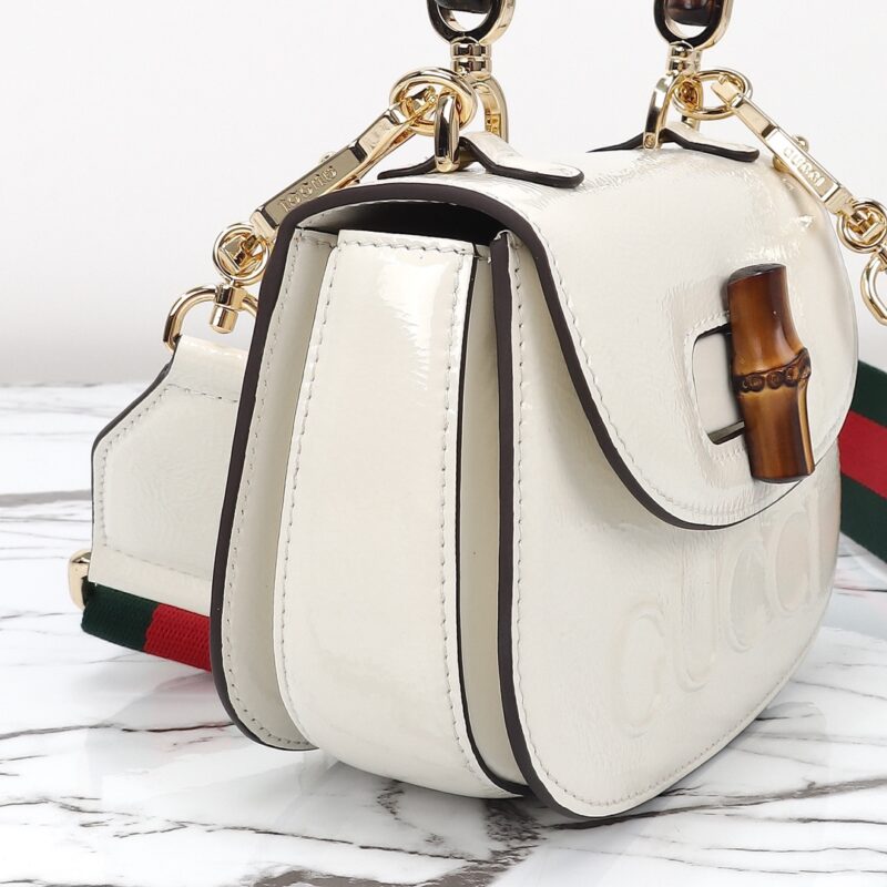 Replica Gucci Bamboo 1947 Patent White 10 Replica Gucci Bamboo 1947 Patent White - premium-grade designer purse dupe
