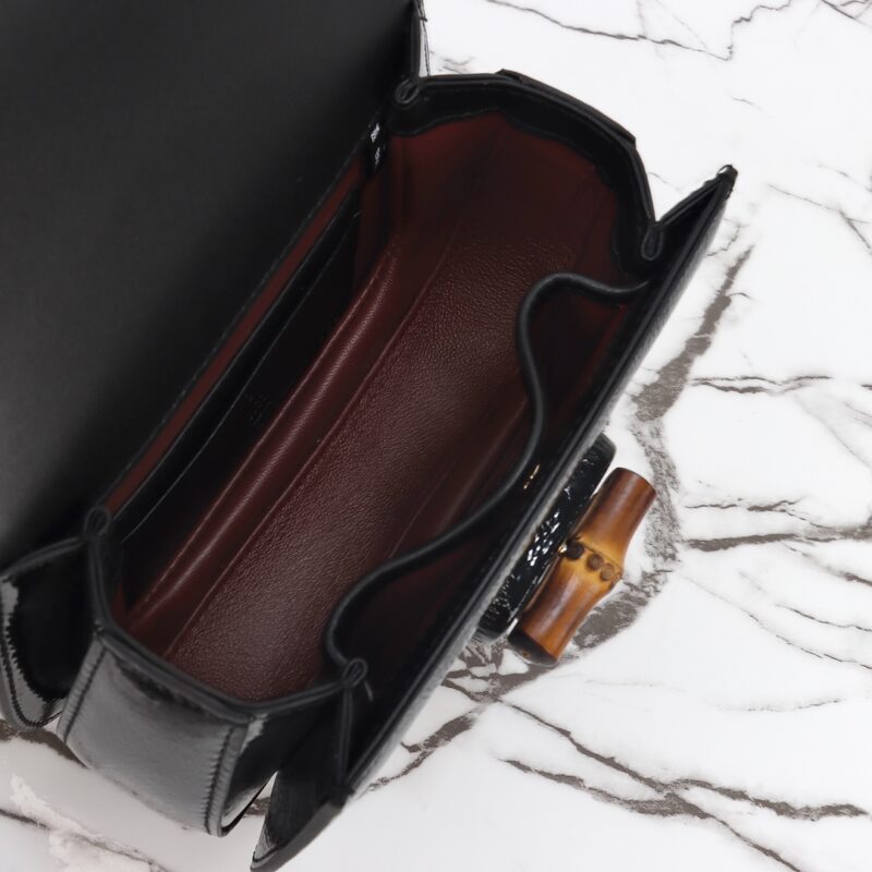 Replica Gucci Bamboo 1947 Patent Black 2 Replica Gucci Bamboo 1947 Patent Black - best-selling designer handbag dupe