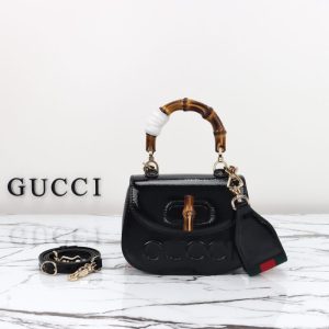 Replica Gucci Bamboo 1947 Patent Black 3 Replica Gucci Bamboo 1947 Patent Black - 1:1 designer replica handbag