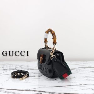 Replica Gucci Bamboo 1947 Patent Black 4 Replica Gucci Bamboo 1947 Patent Black - high-end fake designer purse