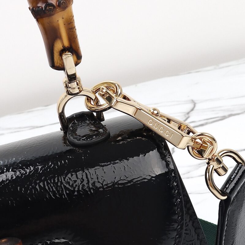 Replica Gucci Bamboo 1947 Patent Black 8 Replica Gucci Bamboo 1947 Patent Black - authentic-look luxury purse replica