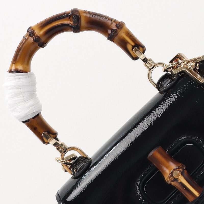 Replica Gucci Bamboo 1947 Patent Black 9 Replica Gucci Bamboo 1947 Patent Black - near-authentic luxury replica handbag