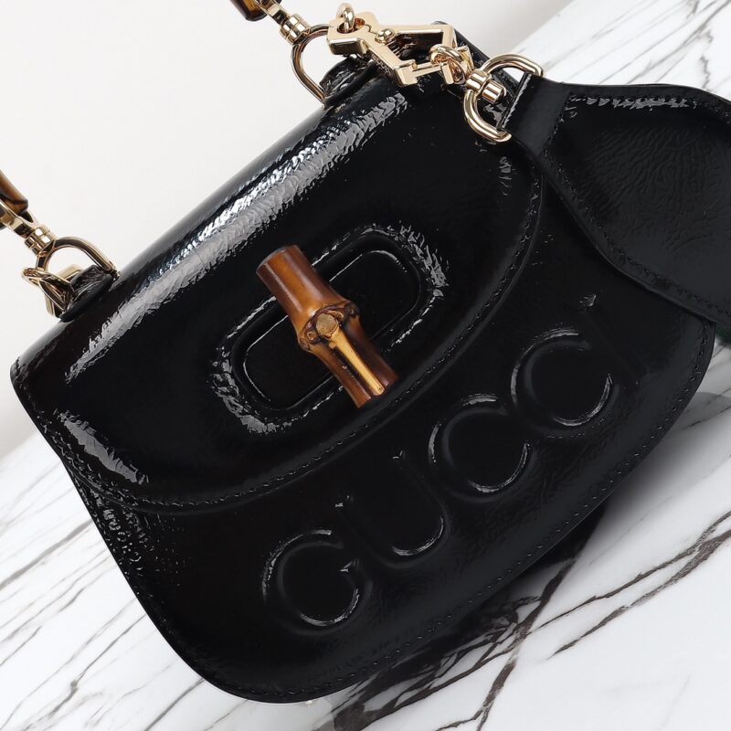 Replica Gucci Bamboo 1947 Patent Black 10 Replica Gucci Bamboo 1947 Patent Black - high-quality designer bag clone
