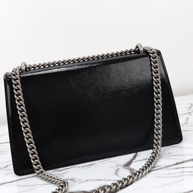 Replica Gucci Dionysus Small Shoulder Bag Patent Black 4 Replica Gucci Dionysus Small Shoulder Bag Patent Black - top-tier luxury replica shoulder bag