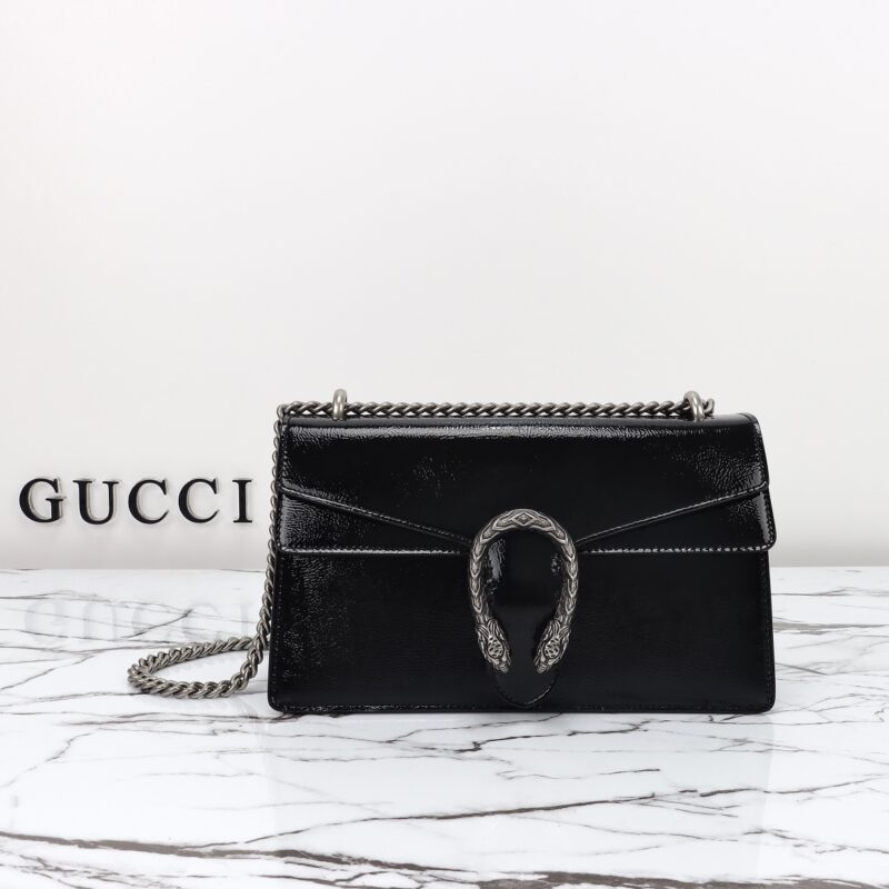 Replica Gucci Dionysus Small Shoulder Bag Patent Black 7 Replica Gucci Dionysus Small Shoulder Bag Patent Black - ultra-realistic fake designer tote