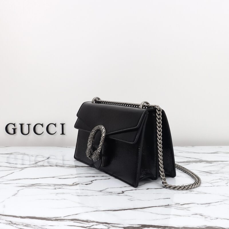 Replica Gucci Dionysus Small Shoulder Bag Patent Black 9 Replica Gucci Dionysus Small Shoulder Bag Patent Black - high-end fake designer purse