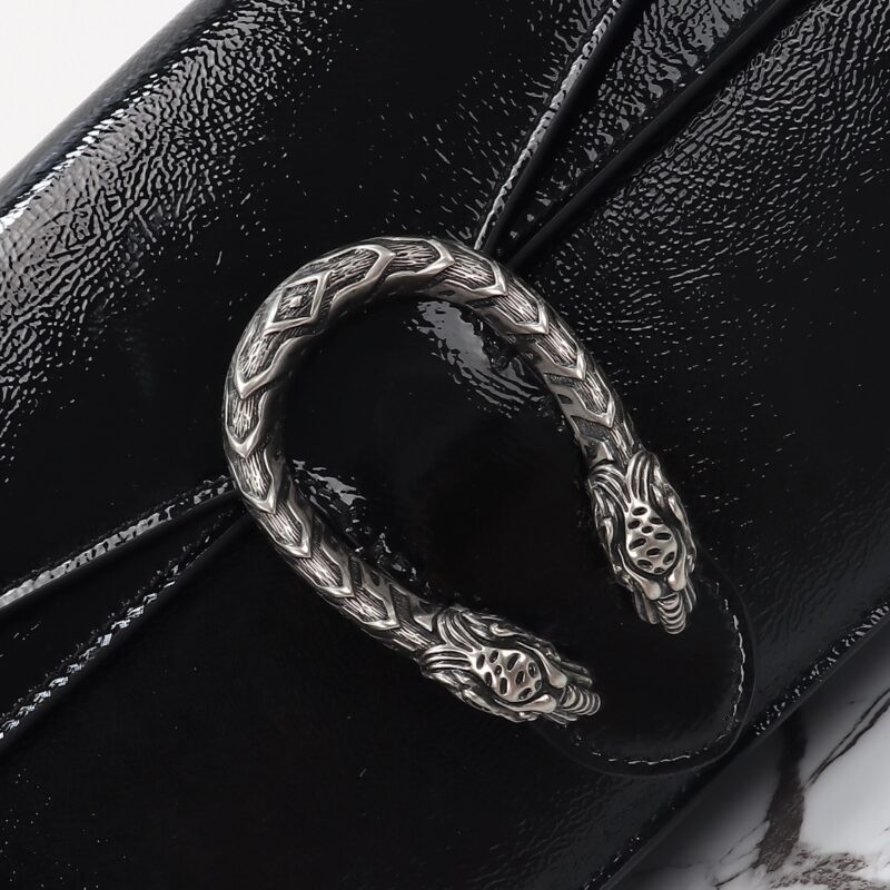 Replica Gucci Dionysus Small Shoulder Bag Patent Black 6 Replica Gucci Dionysus Small Shoulder Bag Patent Black - best-selling designer handbag dupe