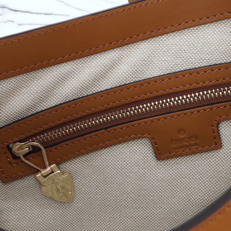 Replica Gucci G Jackie Small Patent Brown - realistic designer-inspired fake bag
