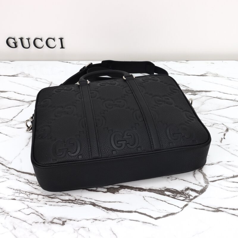 Replica Gucci Briefcase GG Leather Black 3 Replica Gucci Briefcase GG Leather Black - authentic-look luxury purse replica