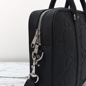 Replica Gucci Briefcase GG Leather Black 4 Replica Gucci Briefcase GG Leather Black - high-accuracy replica luxury purse