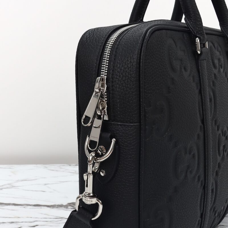 Replica Gucci Briefcase GG Leather Black 4 Replica Gucci Briefcase GG Leather Black - high-accuracy replica luxury purse
