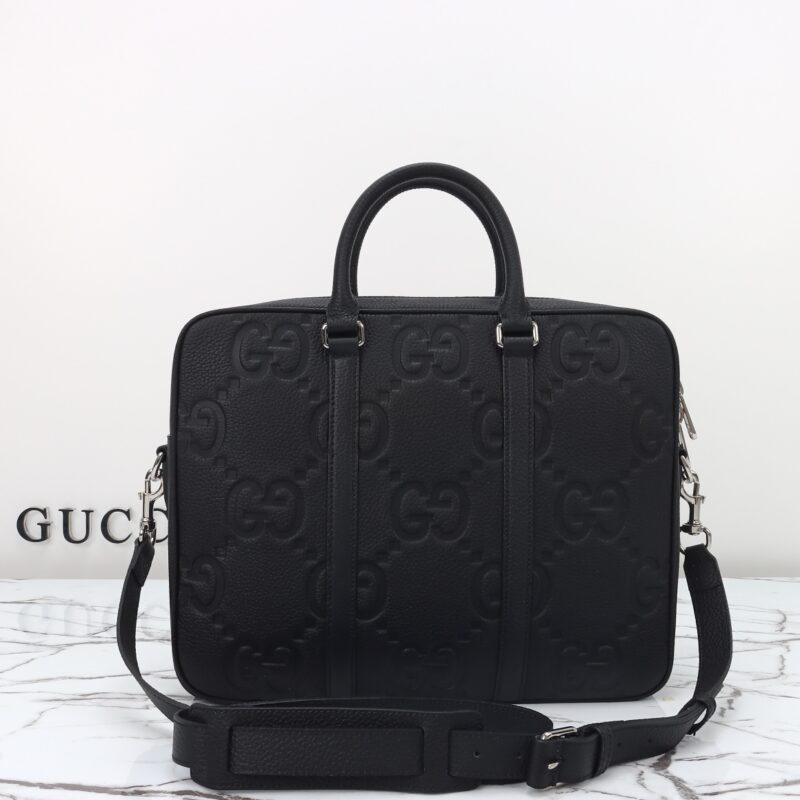Replica Gucci Briefcase GG Leather Black 8 Replica Gucci Briefcase GG Leather Black - realistic designer-inspired fake bag