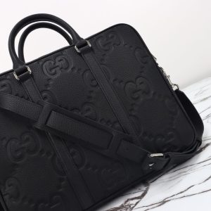 Replica Gucci Briefcase GG Leather Black 9 Replica Gucci Briefcase GG Leather Black - realistic designer-inspired fake bag
