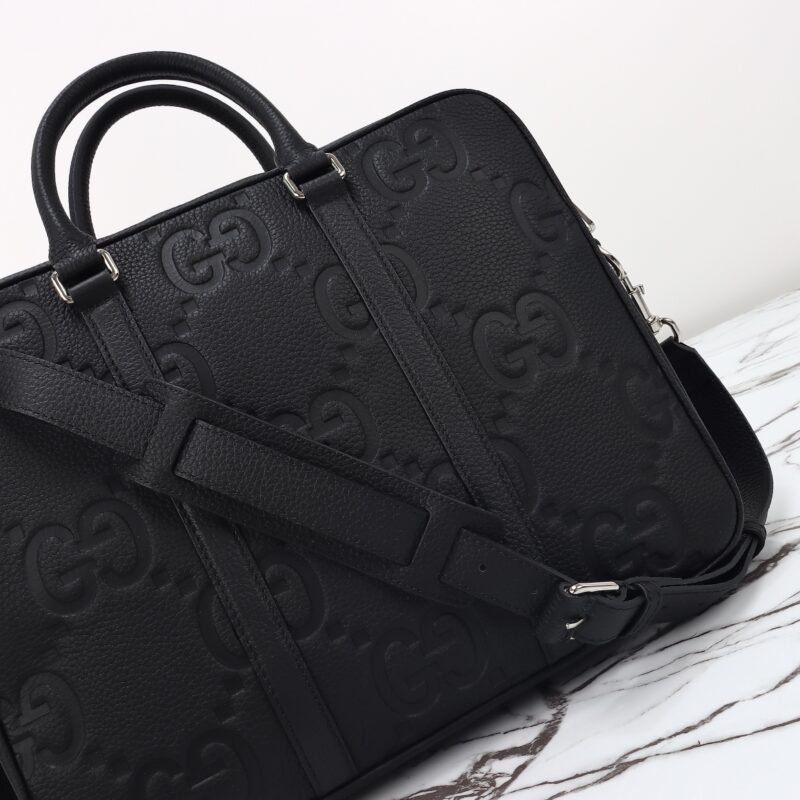 Replica Gucci Briefcase GG Leather Black 9 Replica Gucci Briefcase GG Leather Black - realistic designer-inspired fake bag