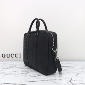 Replica Gucci Briefcase GG Leather Black 2 Replica Gucci Briefcase GG Leather Black - realistic designer-inspired fake bag