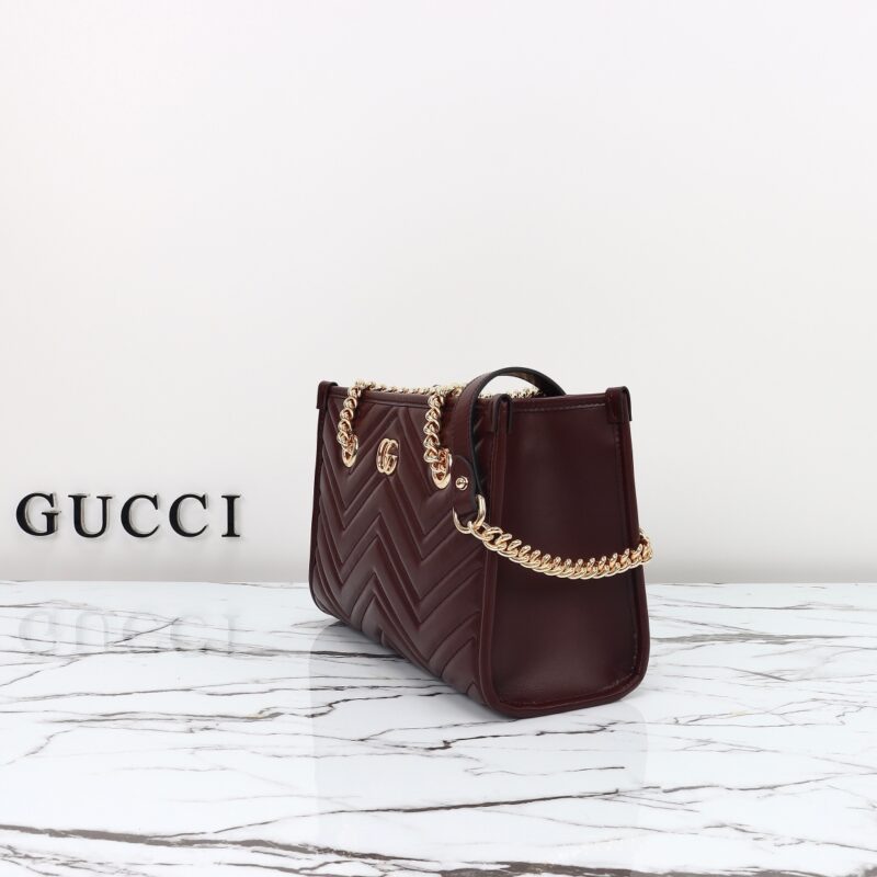 Replica Gucci GG Marmont Tote Bordeaux 8 Replica Gucci GG Marmont Tote Bordeaux - premium 1:1 fake handbag model