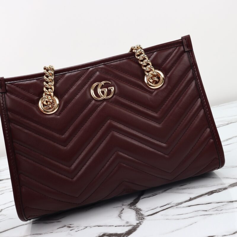 Replica Gucci GG Marmont Tote Bordeaux 2 Replica Gucci GG Marmont Tote Bordeaux - 1:1 designer replica handbag
