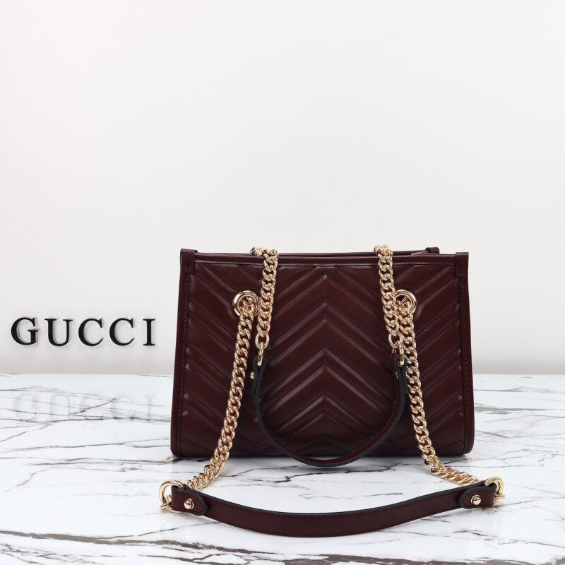 Replica Gucci GG Marmont Tote Bordeaux 4 Replica Gucci GG Marmont Tote Bordeaux - premium 1:1 fake handbag model