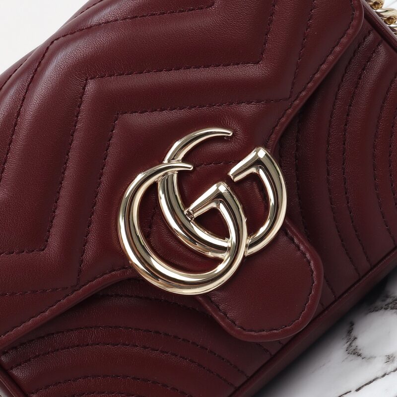 Replica Gucci Marmont Mini Top Handle Bordeaux 2 Replica Gucci Marmont Mini Top Handle Bordeaux - high-end fake designer purse