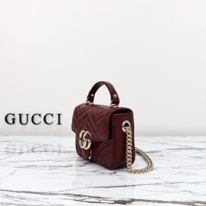 Replica Gucci Marmont Mini Top Handle Bordeaux 10 Replica Gucci Marmont Mini Top Handle Bordeaux - best quality luxury bag dupe