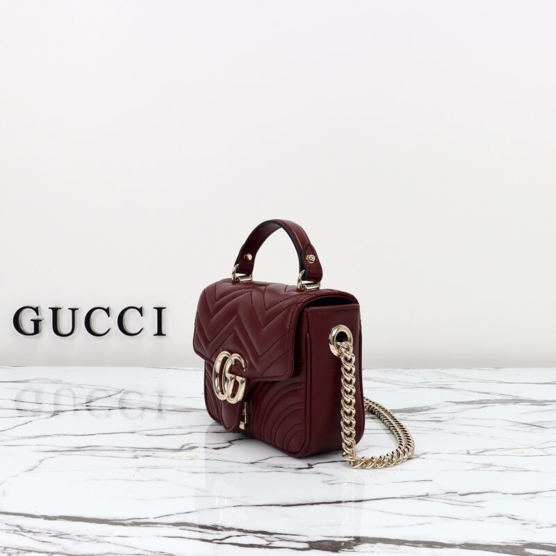 Replica Gucci Marmont Mini Top Handle Bordeaux 10 Replica Gucci Marmont Mini Top Handle Bordeaux - best quality luxury bag dupe