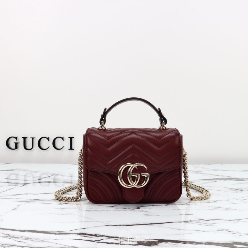 Replica Gucci Marmont Mini Top Handle Bordeaux 3 Replica Gucci Marmont Mini Top Handle Bordeaux - authentic-look luxury purse replica