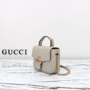 Replica Gucci Marmont Mini Top Handle Beige 3 Replica Gucci Marmont Mini Top Handle Beige - best-selling designer handbag dupe