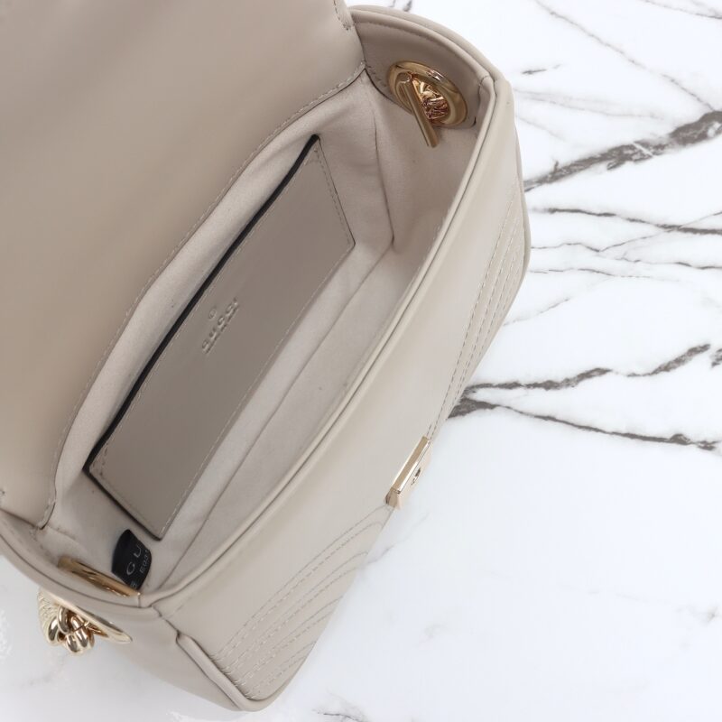 Replica Gucci Marmont Mini Top Handle Beige 9 Replica Gucci Marmont Mini Top Handle Beige - high-accuracy replica luxury purse