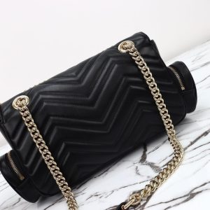 Replica Gucci Marmont 2.0 GG Shoulder Bag Black 7 Replica Gucci Marmont 2.0 GG Shoulder Bag Black - ultra-realistic fake designer tote