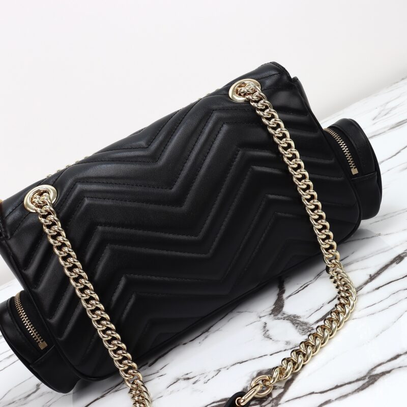 Replica Gucci Marmont 2.0 GG Shoulder Bag Black 7 Replica Gucci Marmont 2.0 GG Shoulder Bag Black - ultra-realistic fake designer tote