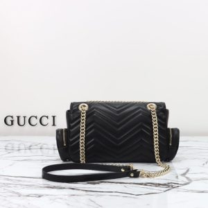 Replica Gucci Marmont 2.0 GG Shoulder Bag Black 6 Replica Gucci Marmont 2.0 GG Shoulder Bag Black - elite superclone designer purse