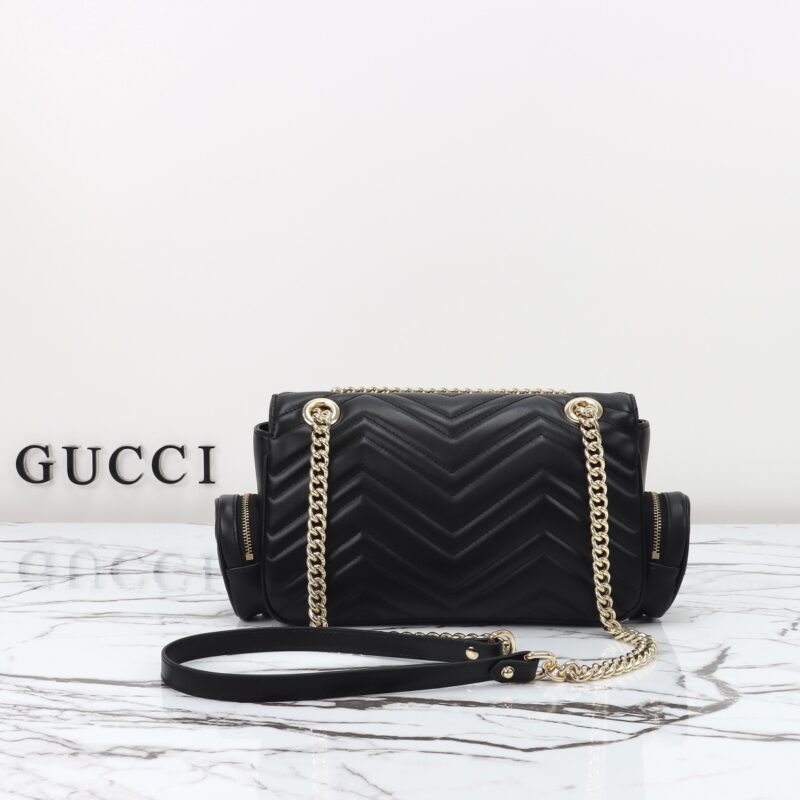 Replica Gucci Marmont 2.0 GG Shoulder Bag Black 6 Replica Gucci Marmont 2.0 GG Shoulder Bag Black - elite superclone designer purse