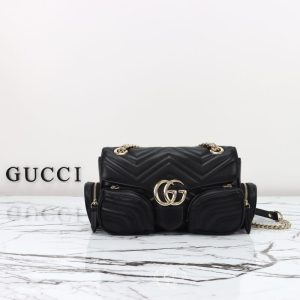 Replica Gucci Marmont 2.0 GG Shoulder Bag Black 5 Replica Gucci Marmont 2.0 GG Shoulder Bag Black - best-selling designer handbag dupe