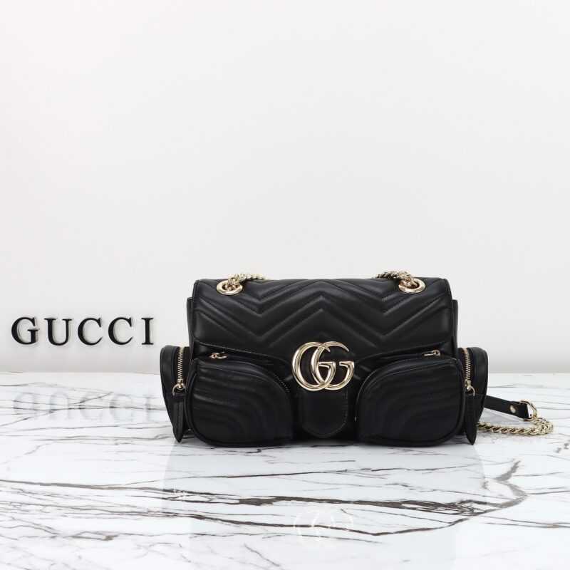 Replica Gucci Marmont 2.0 GG Shoulder Bag Black 5 Replica Gucci Marmont 2.0 GG Shoulder Bag Black - best-selling designer handbag dupe