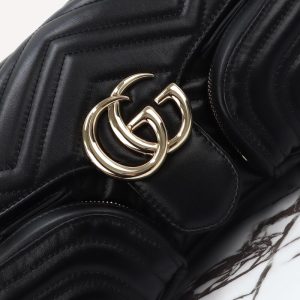 Replica Gucci Marmont 2.0 GG Shoulder Bag Black 3 Replica Gucci Marmont 2.0 GG Shoulder Bag Black - high-quality designer bag clone