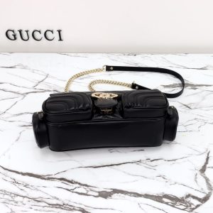 Replica Gucci Marmont 2.0 GG Shoulder Bag Black 2 Replica Gucci Marmont 2.0 GG Shoulder Bag Black - authentic-look luxury purse replica