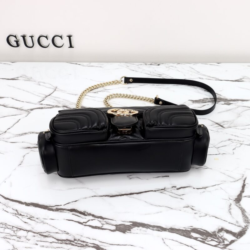 Replica Gucci Marmont 2.0 GG Shoulder Bag Black 2 Replica Gucci Marmont 2.0 GG Shoulder Bag Black - authentic-look luxury purse replica
