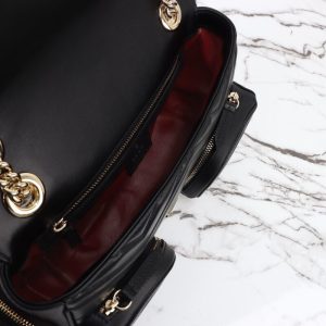 Replica Gucci Marmont 2.0 GG Shoulder Bag Black 10 Replica Gucci Marmont 2.0 GG Shoulder Bag Black - authentic-look luxury purse replica