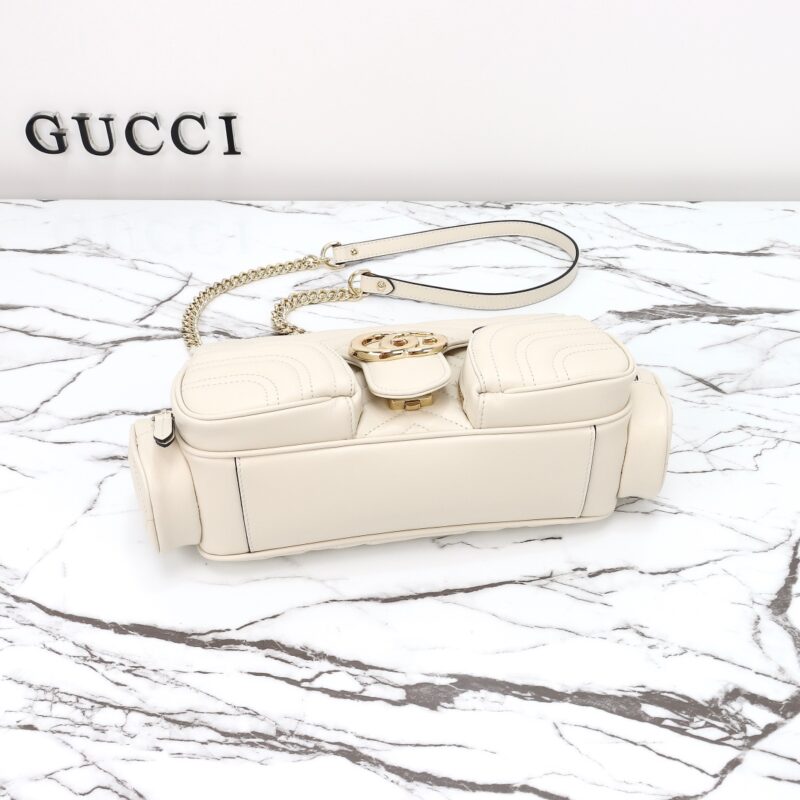 Replica Gucci Marmont 2.0 GG Shoulder Bag White 3 Replica Gucci Marmont 2.0 GG Shoulder Bag White - premium-grade designer purse dupe