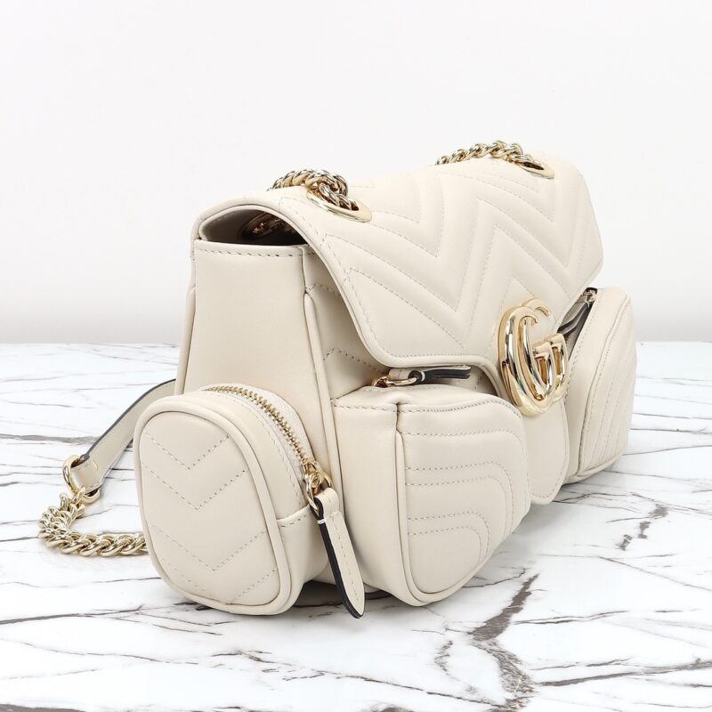 Replica Gucci Marmont 2.0 GG Shoulder Bag White 5 Replica Gucci Marmont 2.0 GG Shoulder Bag White - high-quality designer bag clone