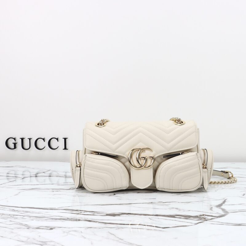 Replica Gucci Marmont 2.0 GG Shoulder Bag White 6 Replica Gucci Marmont 2.0 GG Shoulder Bag White - 1:1 designer replica handbag