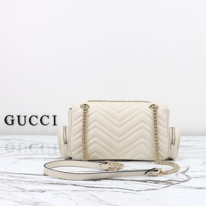 Replica Gucci Marmont 2.0 GG Shoulder Bag White 8 Replica Gucci Marmont 2.0 GG Shoulder Bag White - high-end fake designer purse