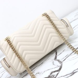 Replica Gucci Marmont 2.0 GG Shoulder Bag White 9 Replica Gucci Marmont 2.0 GG Shoulder Bag White - best quality luxury bag dupe