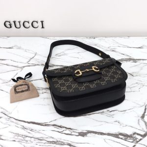 Replica Gucci G 1955 Horsebit Black Denim 9 Replica Gucci G 1955 Horsebit Black Denim - near-authentic luxury replica handbag